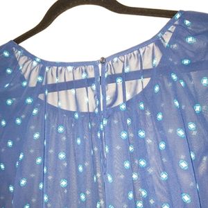 Old Navy Blue Polka-dot Blouse